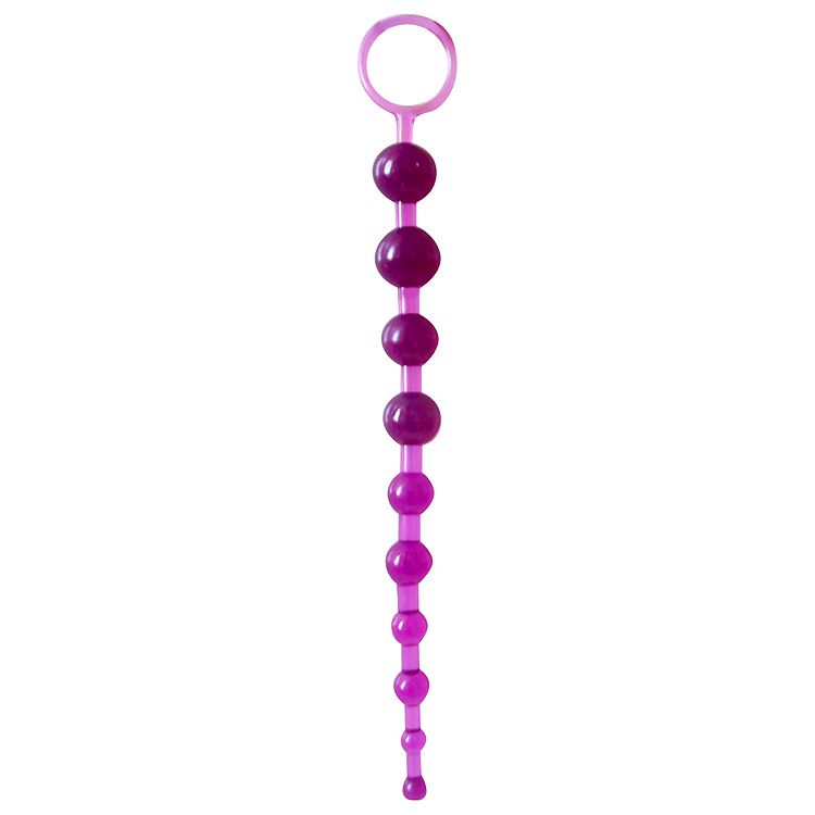Фиолетовая анальная цепочка Anal stimulator - 26 см. Bior toys EE-10120-5