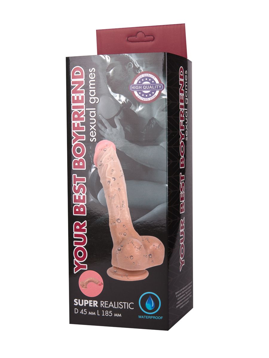 Телесный гибкий фаллоимитатор-реалистик Best Boyfriend - фото 176707 Телесный гибкий фаллоимитатор-реалистик Best Boyfriend - фото 176707