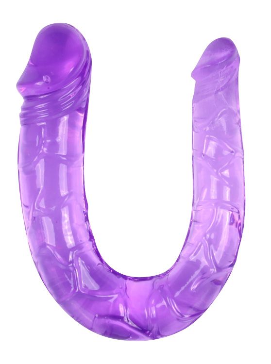 Двухсторонний фаллоимитатор Twin Head Double Dong фиолетового цвета - 29,8 см. Bior toys EE-10013-5