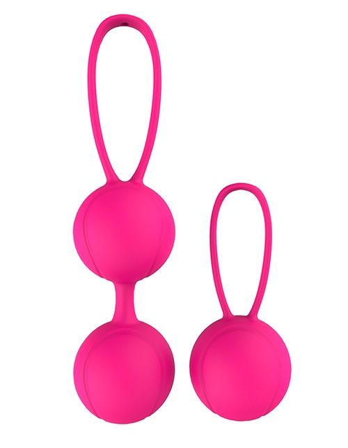 Набор розовых вагинальных шариков PLEASURE BALLS EGGS DUO BALL SET