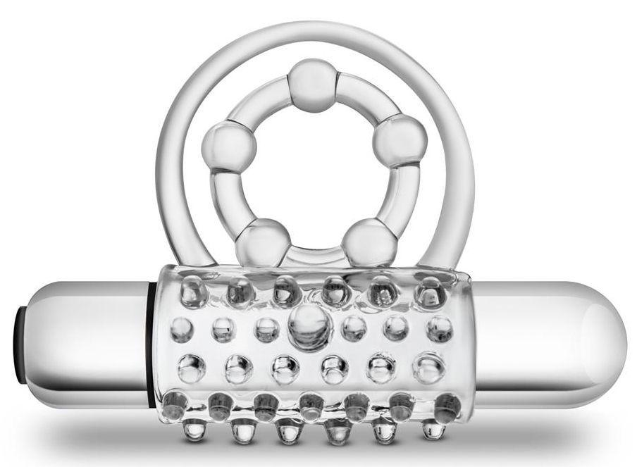 Прозрачное эрекционное виброкольцо Vibrating Super Clitifier - фото 175270