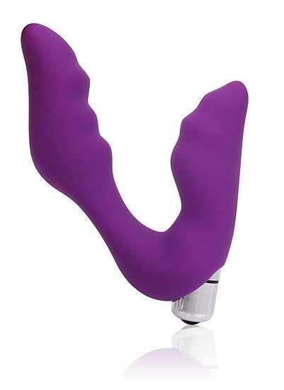 Фиолетовый вибромассажер Сosmo - 12,7 см. - фото 175954
