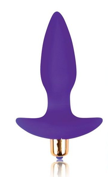 Фиолетовая коническая анальная пробка Sweet Toys - 10,5 см. - фото 176371