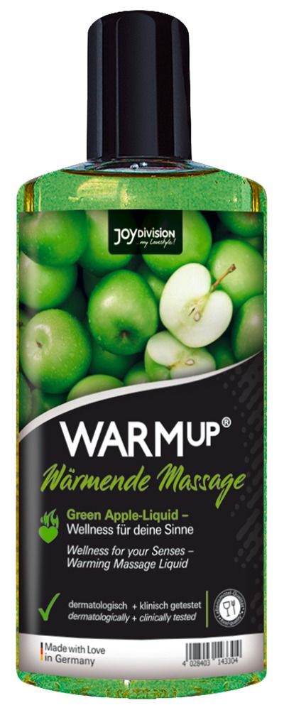 Массажное масло WARMup Green Apple с ароматом яблока - 150 мл. - фото 177155