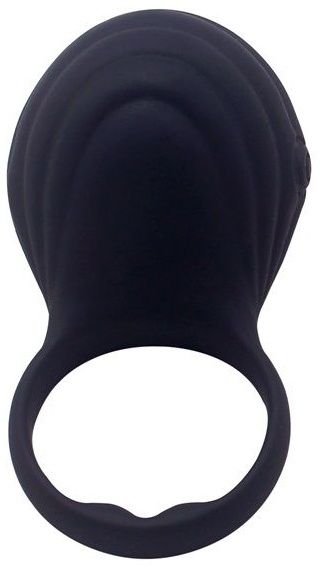 Черное виброкольцо на пенис Ripple - фото 180343