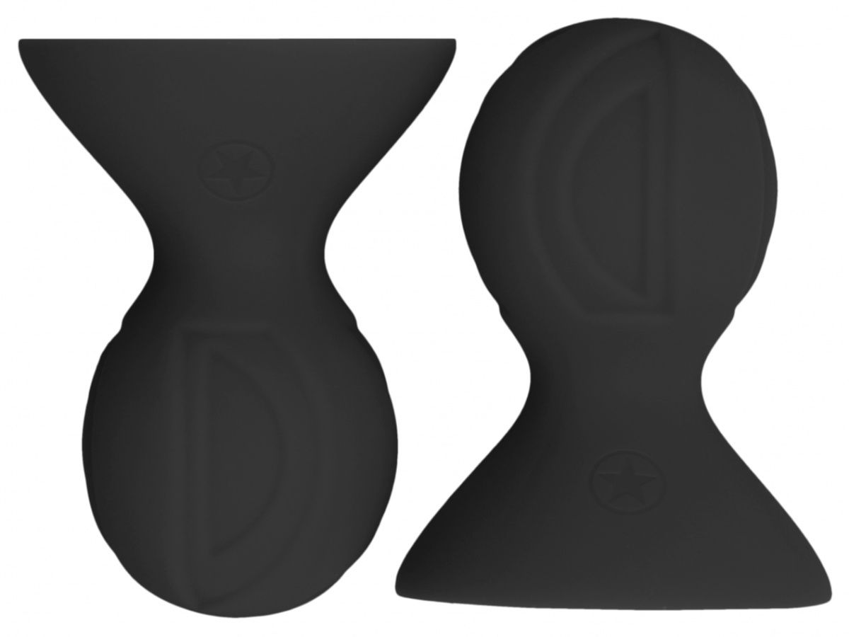 Черные накладки-присоски на соски Nipple suckers - фото 180779