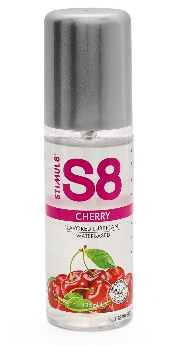 Смазка на водной основе S8 Flavored Lube со вкусом вишни - 125 мл. - фото 181893