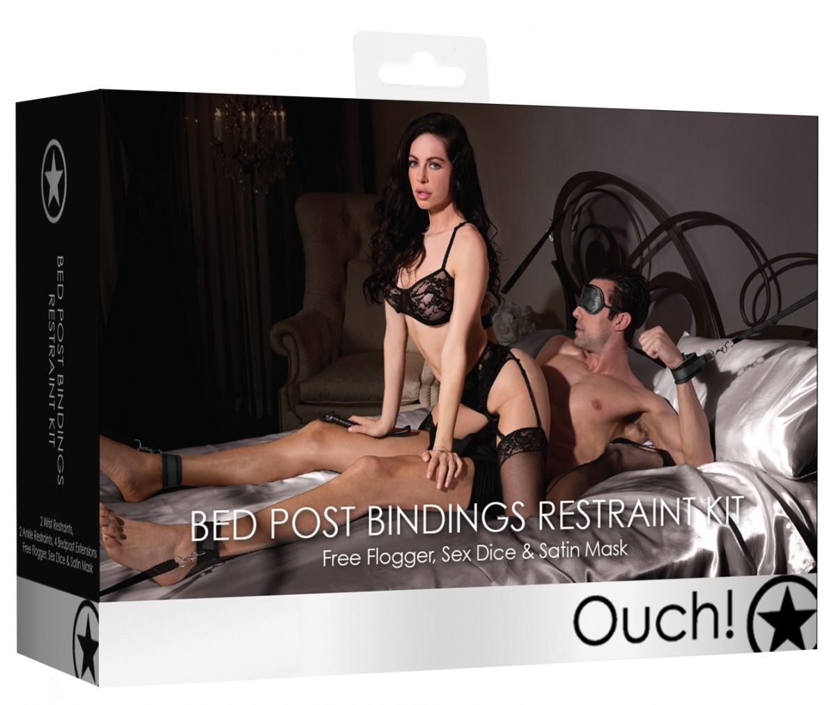 Купить Черный игровой набор БДСМ Bed Post Bindings Restraing Kit по цене 3  471 руб. ☛ Доставка по всей России Интернет-магазин Товары со Смыслом! ☎ +7  (499) 647-89-99