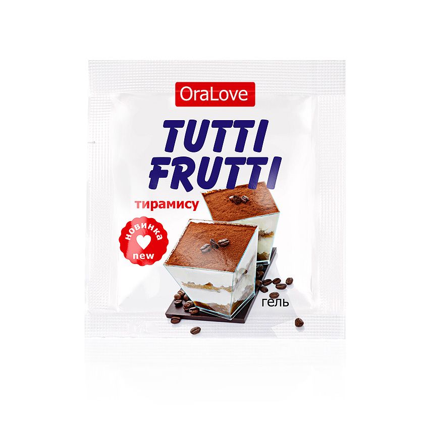 Пробник гель-смазки Tutti-frutti со вкусом тирамису - 4 гр. - фото 259628