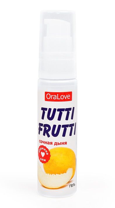 Гель-смазка Tutti-frutti со вкусом сочной дыни - 30 гр. - фото 259632