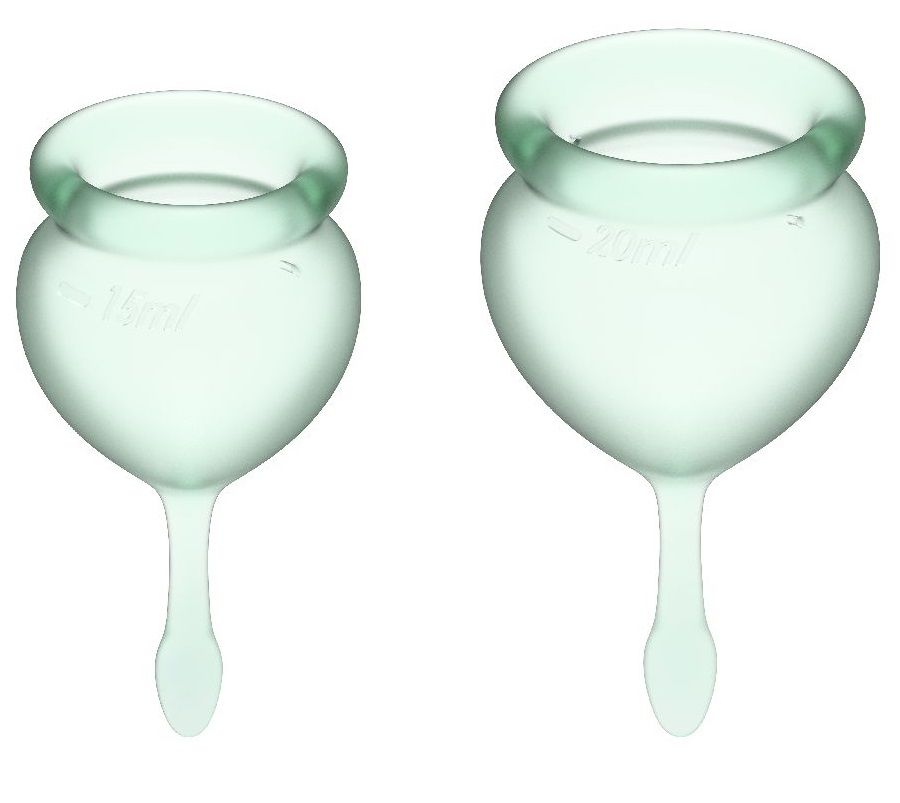 Набор зеленых менструальных чаш Feel good Menstrual Cup - фото 259879