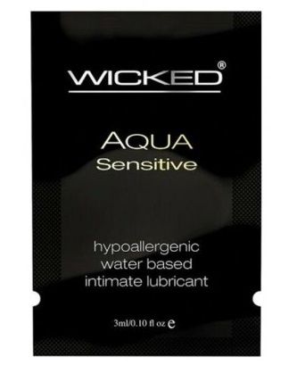Мягкий лубрикант на водной основе WICKED AQUA Sensitive - 3 мл. Wicked 90204-sachet