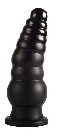 Черная анальная втулка  Большая гусеница  - 25 см. - фото 330226