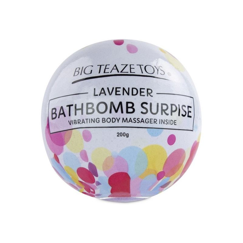 Бомбочка для ванны Bath Bomb Surprise Lavander + вибропуля - фото 590789