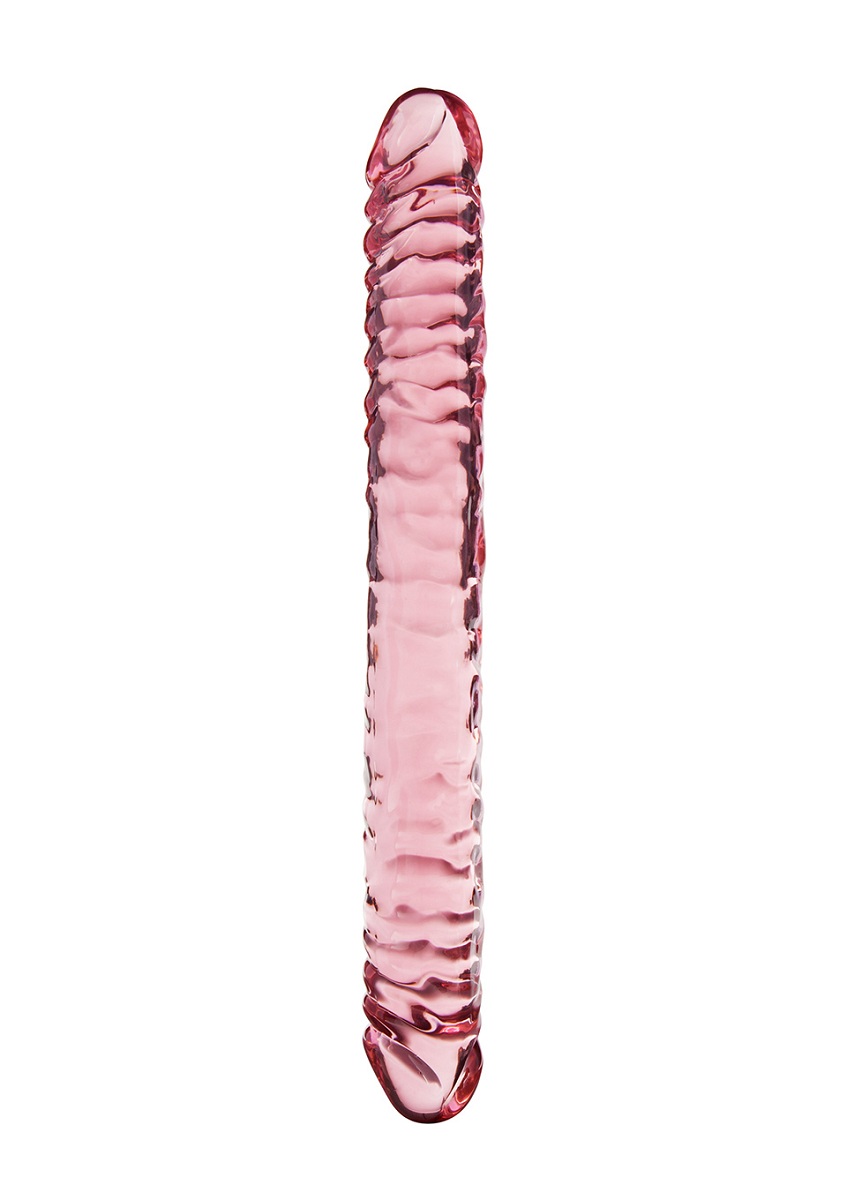 Двухголовый розовый фаллоимитатор TWICE AS NICE - 29 см. - фото 242623