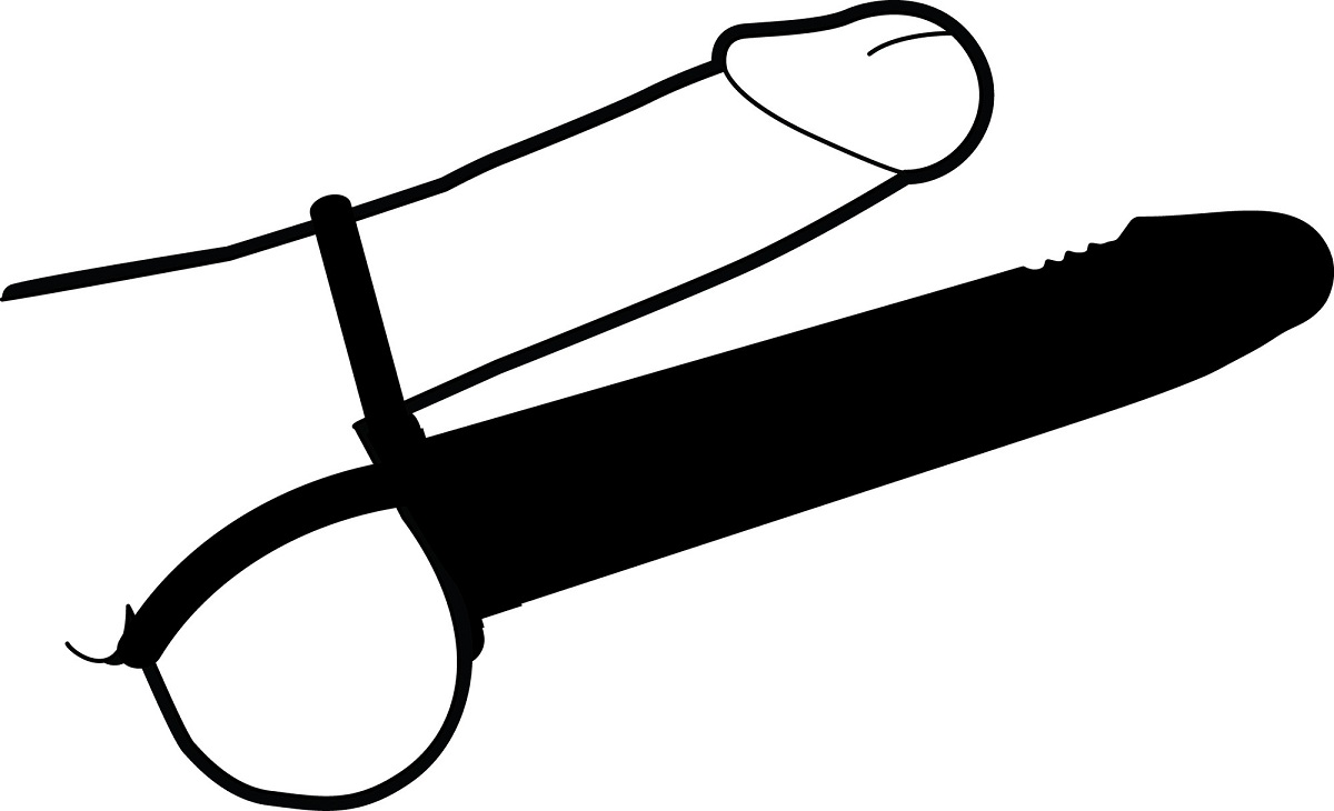 Чёрная насадка на пенис Realistic Treasure - фото 135504