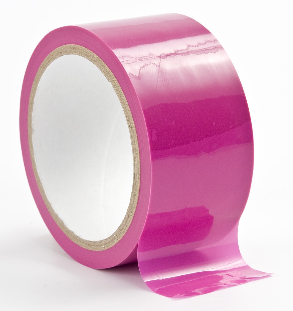Розовая лента для связывания Bondage Tape - фото 135541