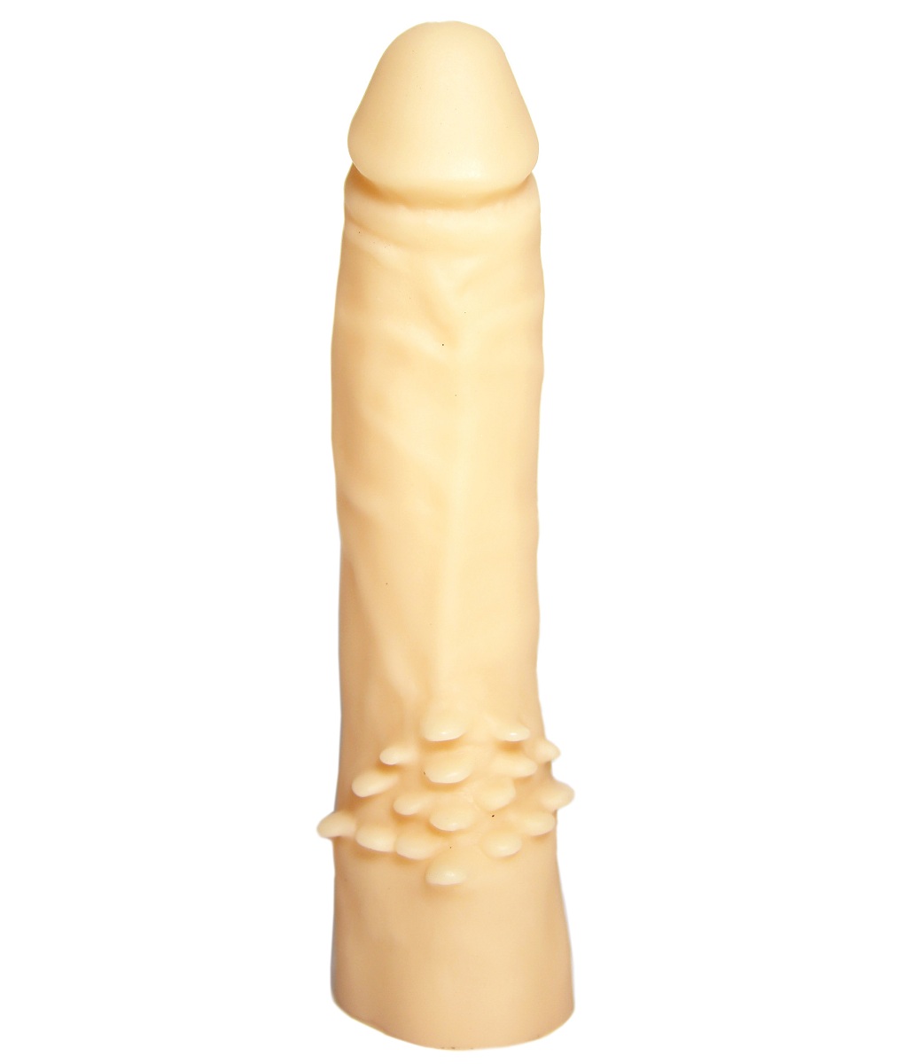 Реалистичный пустотелый фаллоимитатор с шипами у основания - 17 см. - фото 135682