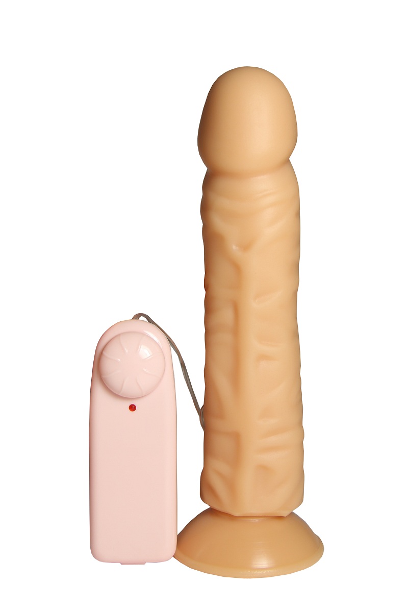 Телесный виброфаллос на присоске - 16,5 см. - фото 135716 Телесный виброфаллос на присоске - 16,5 см. - фото 135716