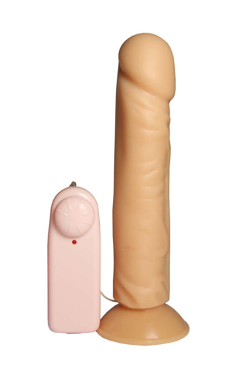 Телесный виброфаллос на присоске - 16,5 см. - фото 135717 Телесный виброфаллос на присоске - 16,5 см. - фото 135717