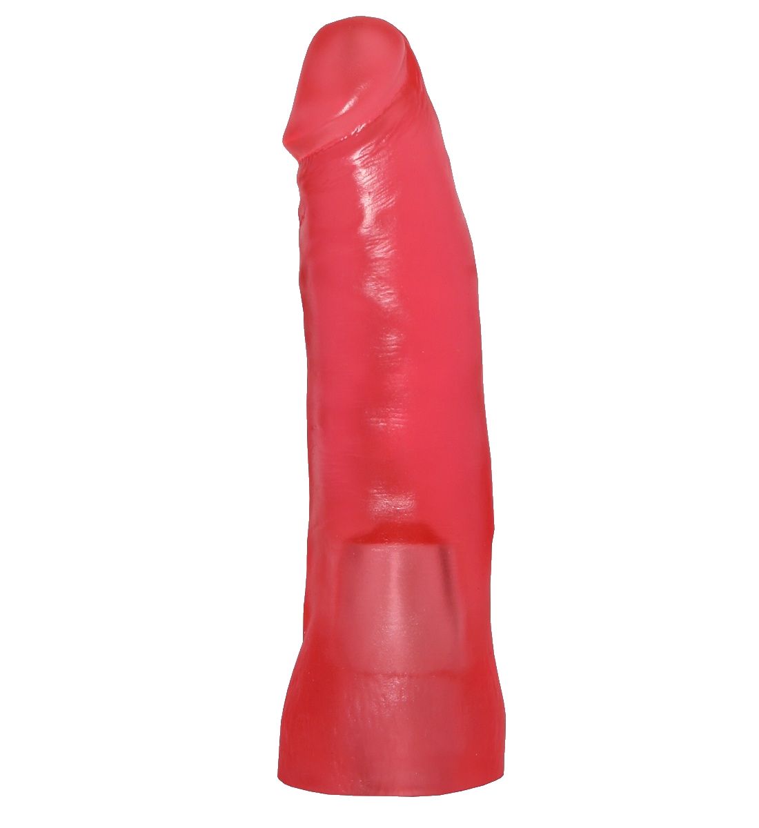 Розовый фаллос-насадка для трусиков с плугом - 17 см. - фото 135752