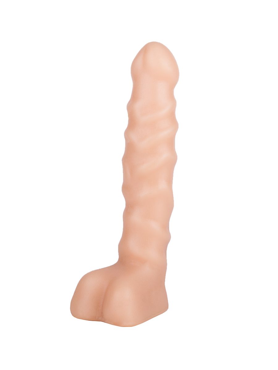 Анальный стимулятор с мошонкой - 14 см. - фото 135825