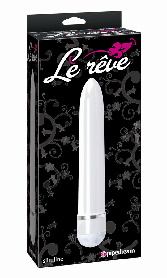 Белый классический вибратор Le Reve Slimline White - 17,1 см. - фото 243591