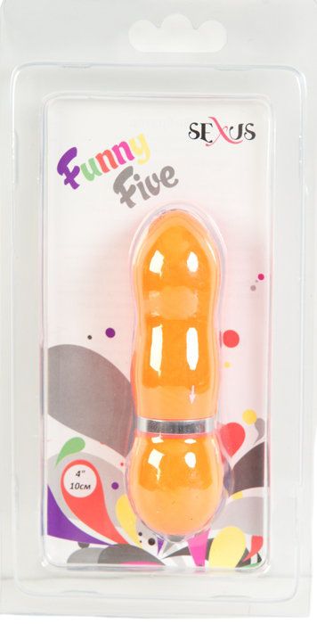 Оранжевый водонепроницаемый мини-вибратор - 10 см. - фото 135876