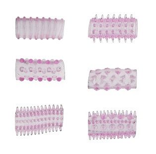 Набор из 6 фиолетовых насадок на пенис с различным рельефом - фото 136186 Набор из 6 фиолетовых насадок на пенис с различным рельефом - фото 136186