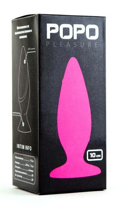 Розовая анальная пробка POPO Pleasure - 10 см. - фото 136658