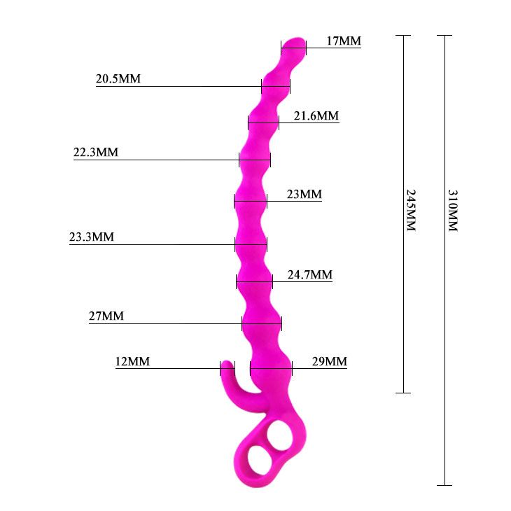 Лиловая силиконовая цепочка Rupert - 31 см. - фото 136492