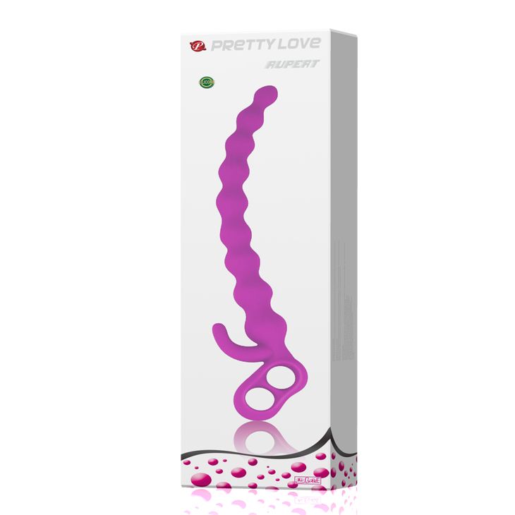 Лиловая силиконовая цепочка Rupert - 31 см. - фото 136493