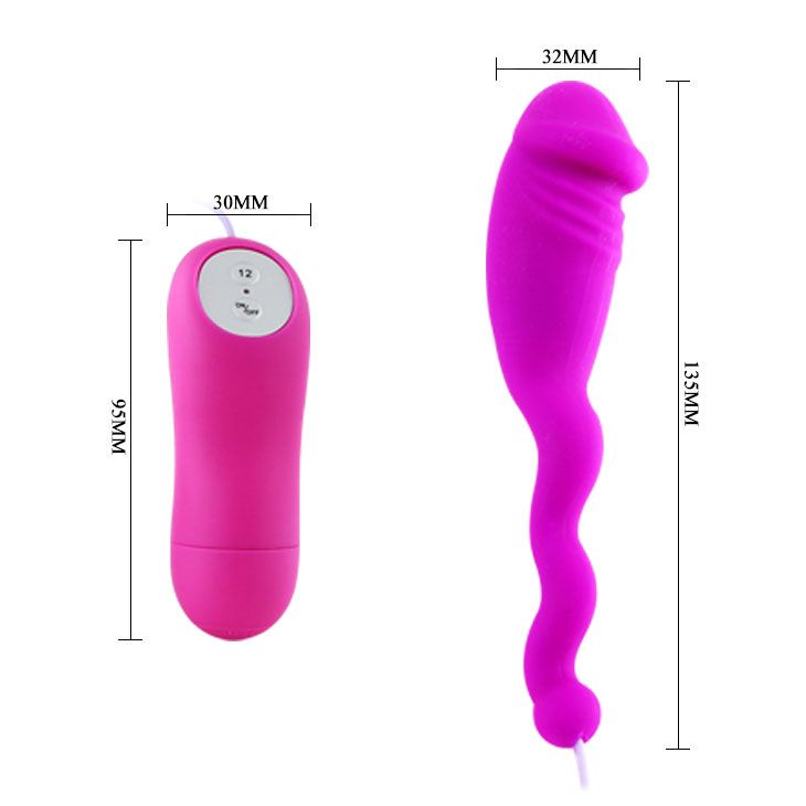 Лиловый вибратор Jumping snake с пультом управления - фото 136680 Лиловый вибратор Jumping snake с пультом управления - фото 136680