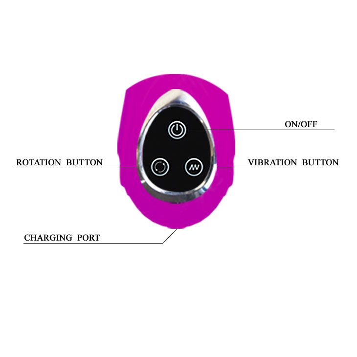 Перезаряжаемый хай-тек вибратор Butterfly с ротацией головки - 26 см. - фото 136760