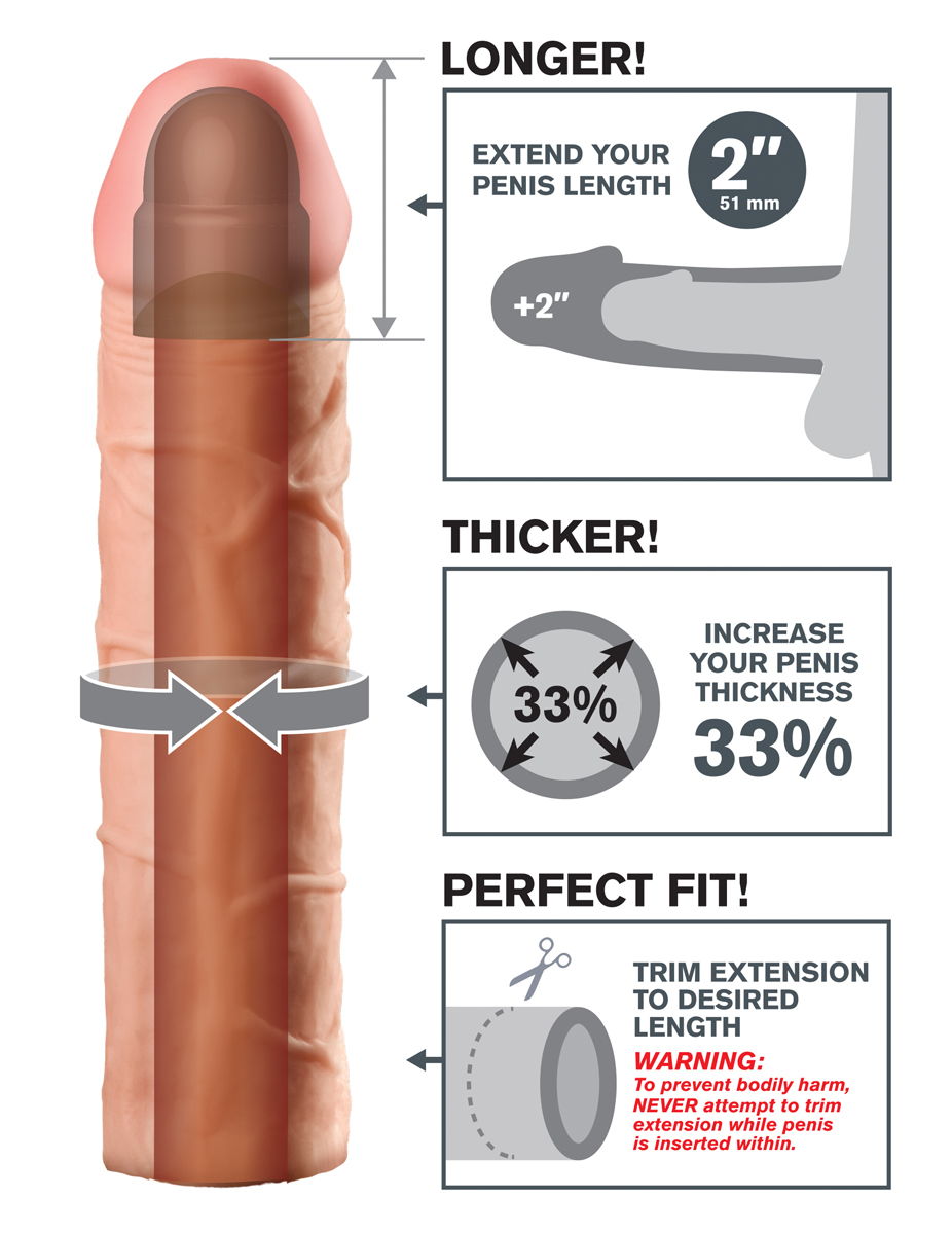 Телесная насадка Fantasy X-tensions Perfect 2 Extension - 20,3 см. - фото 137047 Телесная насадка Fantasy X-tensions Perfect 2 Extension - 20,3 см. - фото 137047