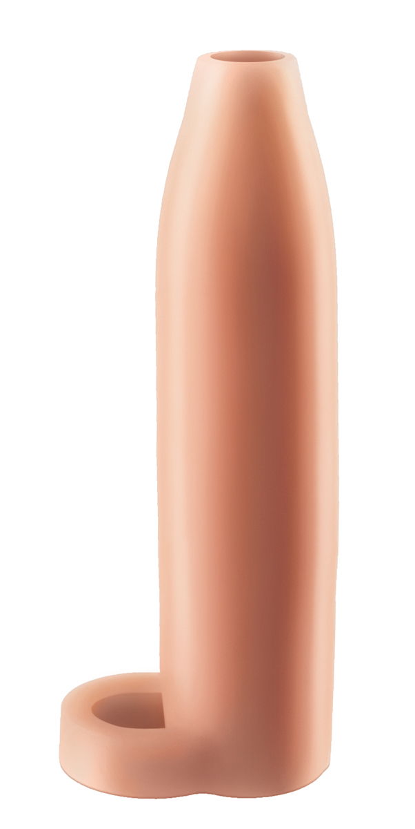 Насадка-расширитель с кольцом для подхвата мошонки Real Feel Enhancer - 14 см. - фото 137052