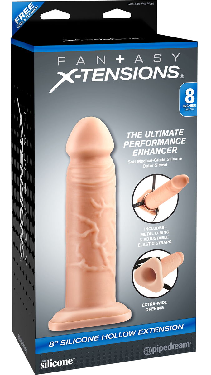 Телесный реалистичный фаллоимитатор с полостью Silicone Hollow Extension - 20 см. - фото 137080 Телесный реалистичный фаллоимитатор с полостью Silicone Hollow Extension - 20 см. - фото 137080