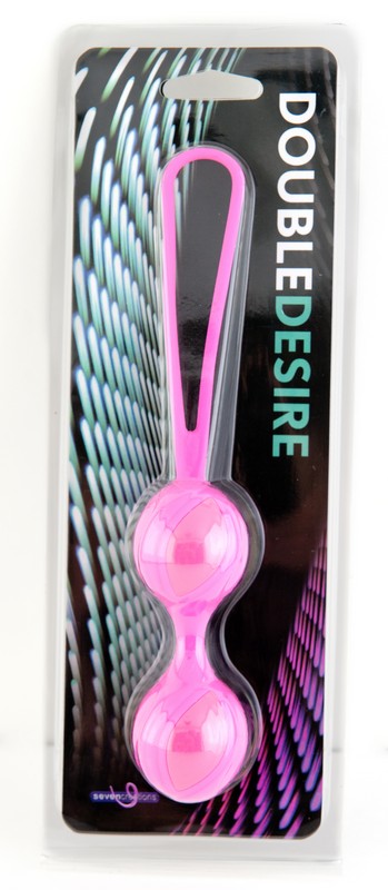 Розовые силиконовые вагинальные шарики с петелькой - фото 137091