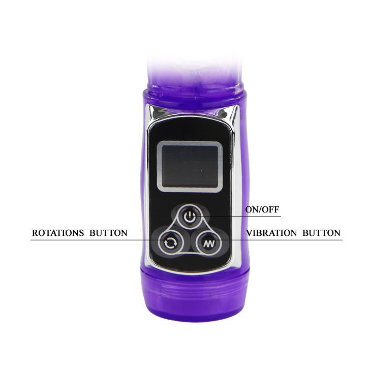 Вибратор с ротацией Up and Down Love - 24 см. - фото 137335