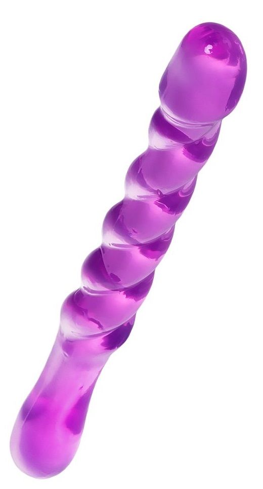Фиолетовый двусторонний фаллоимитатор Tanza - 27,5 см. A-toys 762009