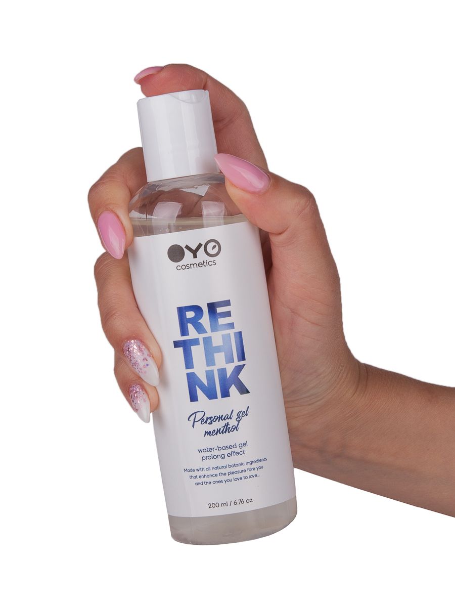 Увлажняющий гель на водной основе с пролонгирующим эффектом OYO Personal Gel Menthol - 200 мл. - фото 591627