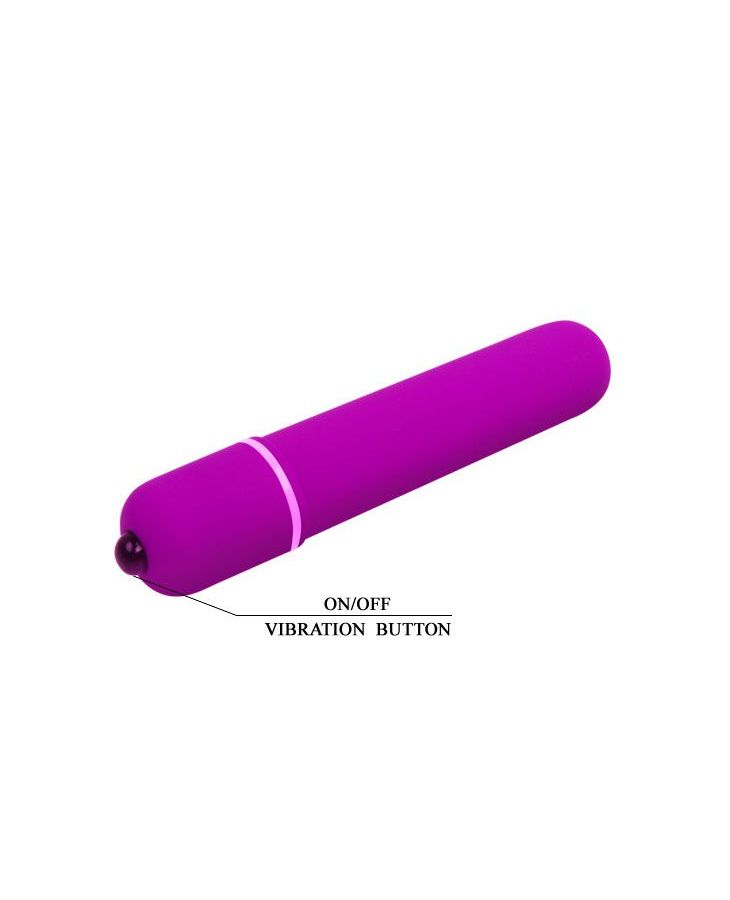 Фиолетовая вытянутая вибропуля - 10,2 см. - фото 138614
