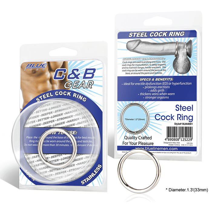 Стальное эрекционное кольцо STEEL COCK RING - 3.5 см. - фото 309853