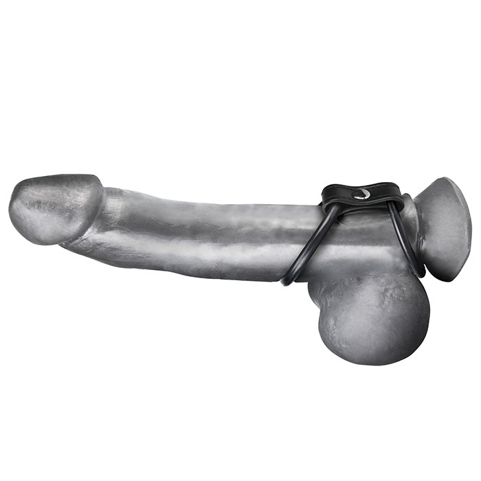 Двойное эрекционное кольцо на пенис и мошонку - фото 138807