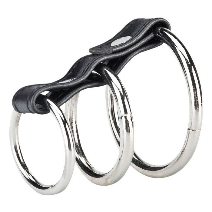 Хомут на пенис из трех металлических колец 3 RING GATES OF HELL - фото 138809 Хомут на пенис из трех металлических колец 3 RING GATES OF HELL - фото 138809