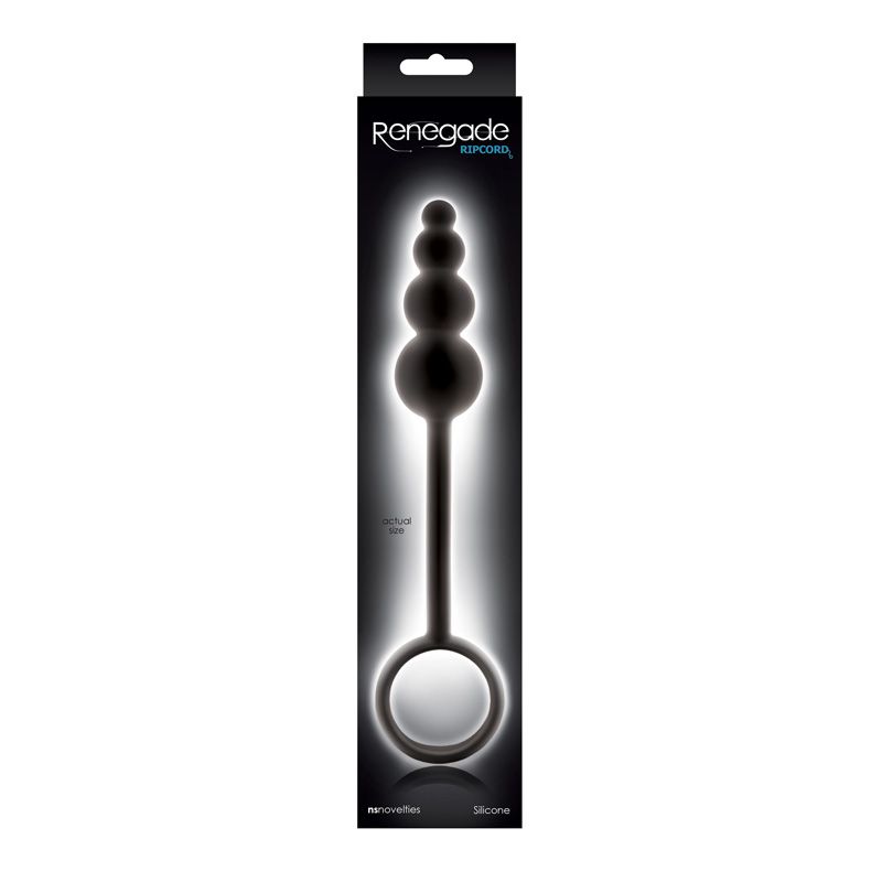 Чёрные анальные бусы Renegade Ripcord на длинной рукоятке - 22 см. - фото 138917 Чёрные анальные бусы Renegade Ripcord на длинной рукоятке - 22 см. - фото 138917