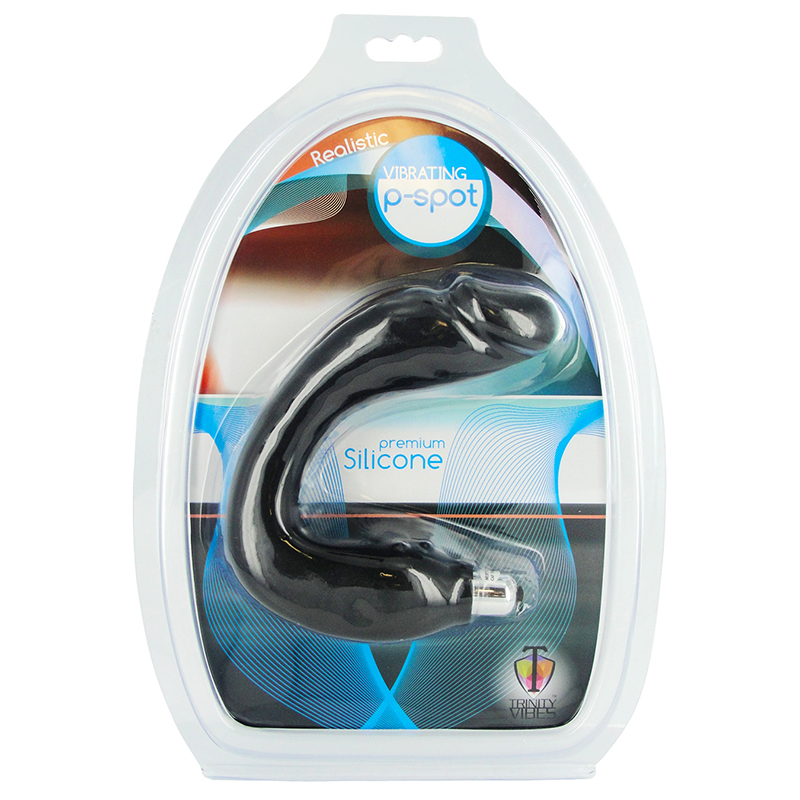 Реалистичный стимулятор простаты черного цвета - фото 139644