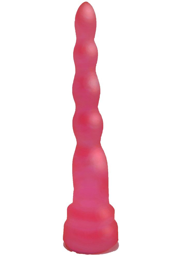 Розовый гелевый расширяющийся к низу анальный стимулятор - 17,5 см. - фото 139971