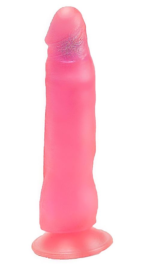 Розовый фаллоимитатор без мошонки с присоской - 17 см. - фото 139934