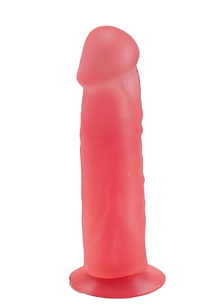 Розовый фаллоимитатор с подошвой-присоской - 18,5 см. - фото 311308